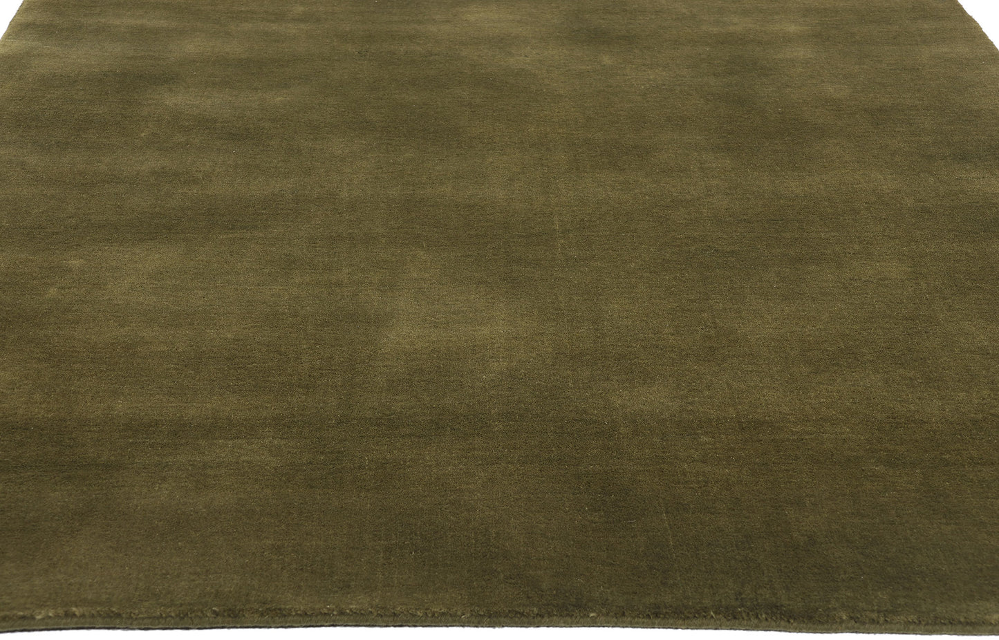 5 x 8 Solid Olive Green Modern Rug 31176