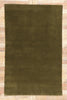 5 x 8 Solid Olive Green Modern Rug 31176