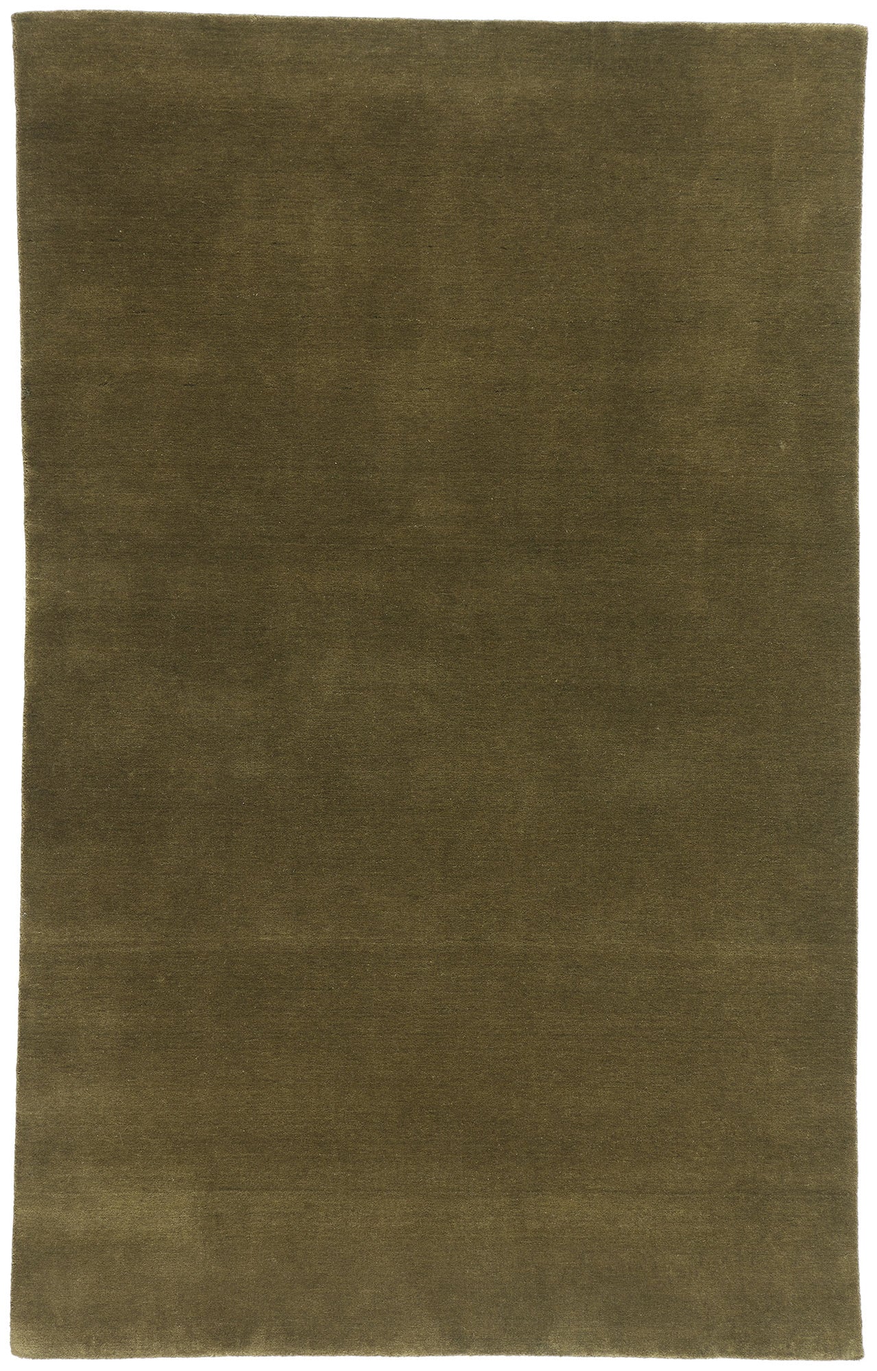 5 x 8 Solid Olive Green Modern Rug 31176