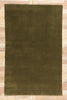 5 x 8 Solid Olive Green Modern Rug 31177