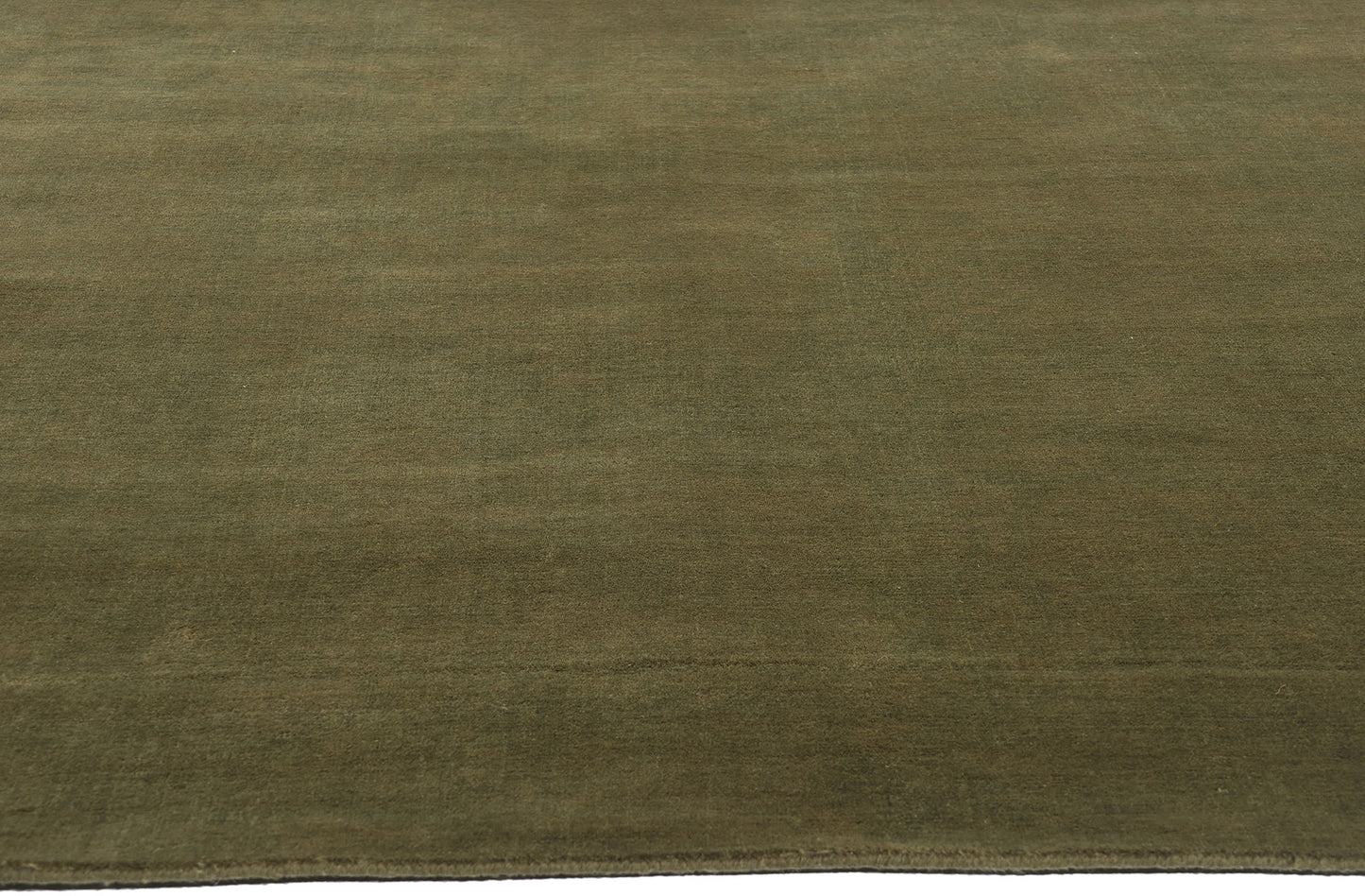 6 x 9 Solid Olive Green Modern Rug 31163