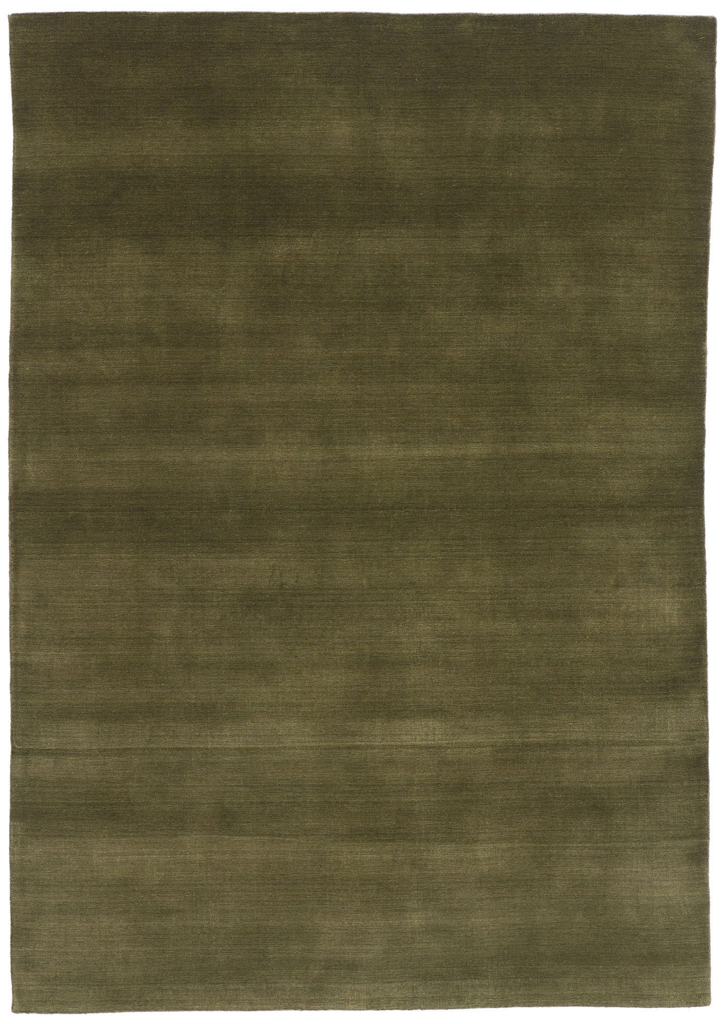 6 x 9 Solid Olive Green Modern Rug 31164