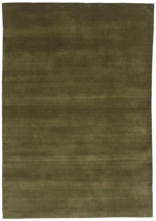 6 x 9 Solid Olive Green Modern Rug 31164