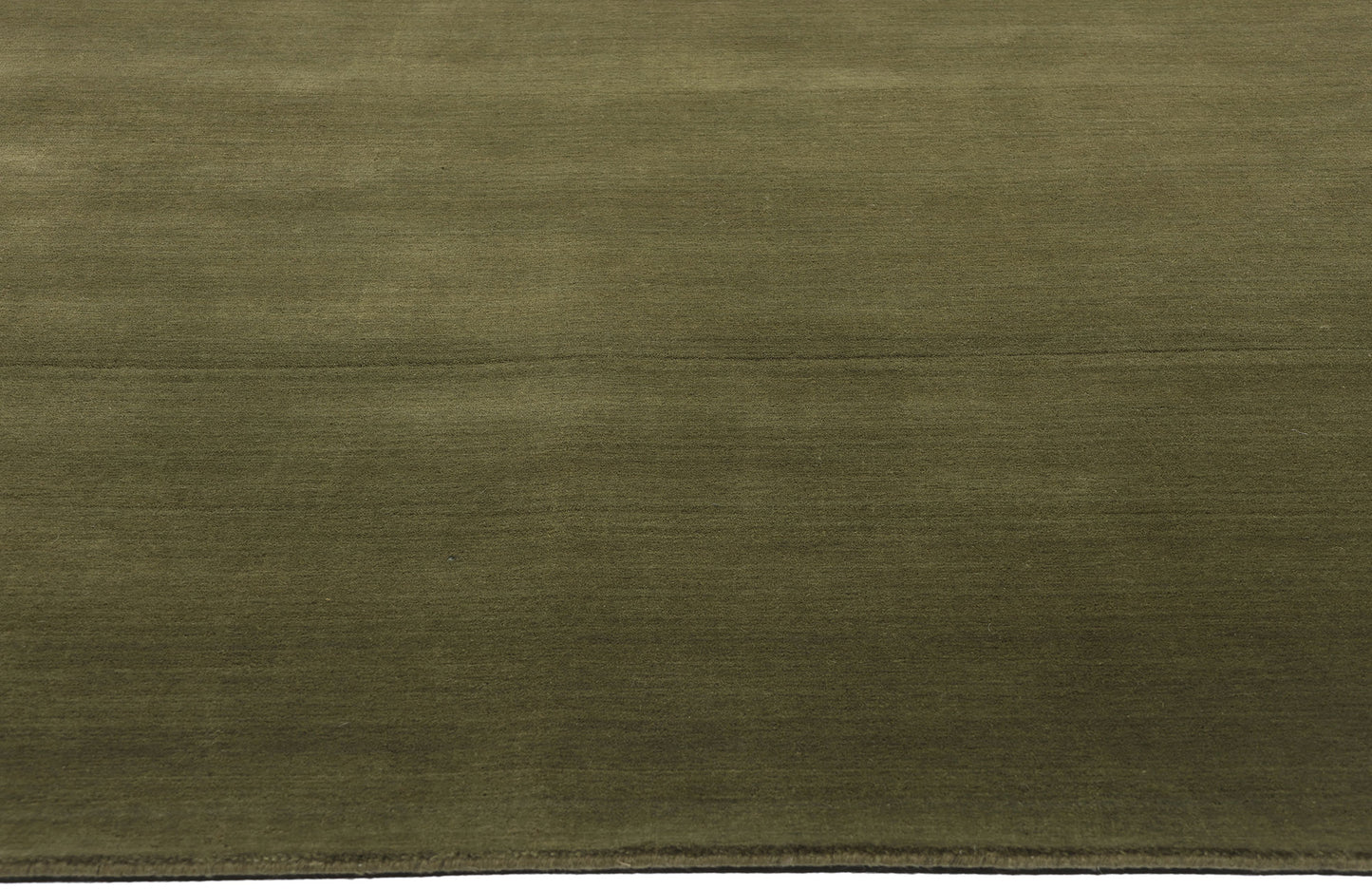 6 x 9 Solid Olive Green Modern Rug 31165