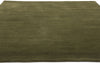 7 x 9 Solid Olive Green Modern Rug 31178