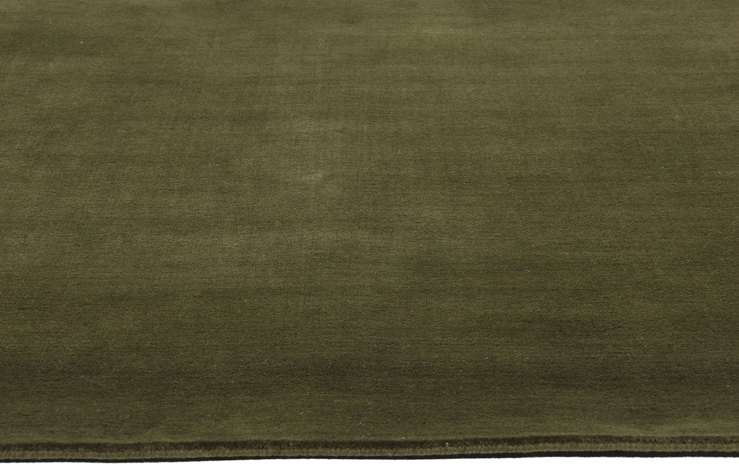 7 x 9 Solid Olive Green Modern Rug 31178