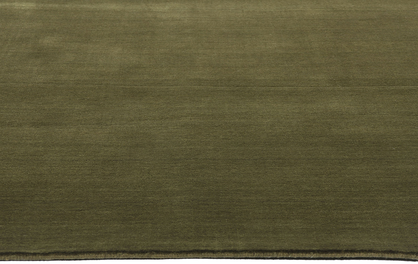 7 x 9 Solid Olive Green Modern Rug 31179