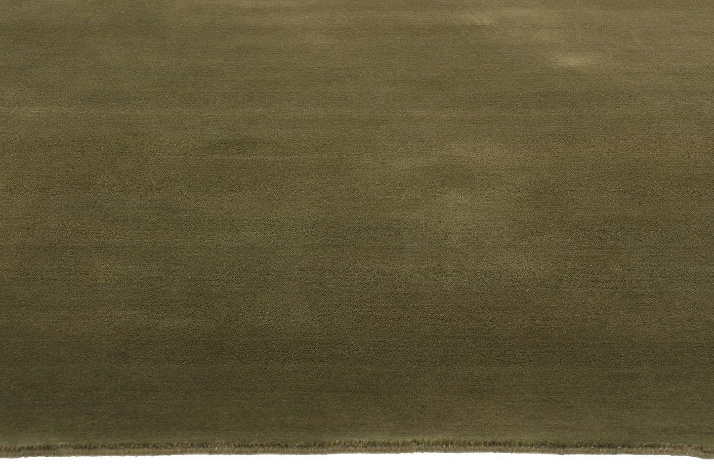 8 x 10 Solid Olive Green Modern Rug 31152