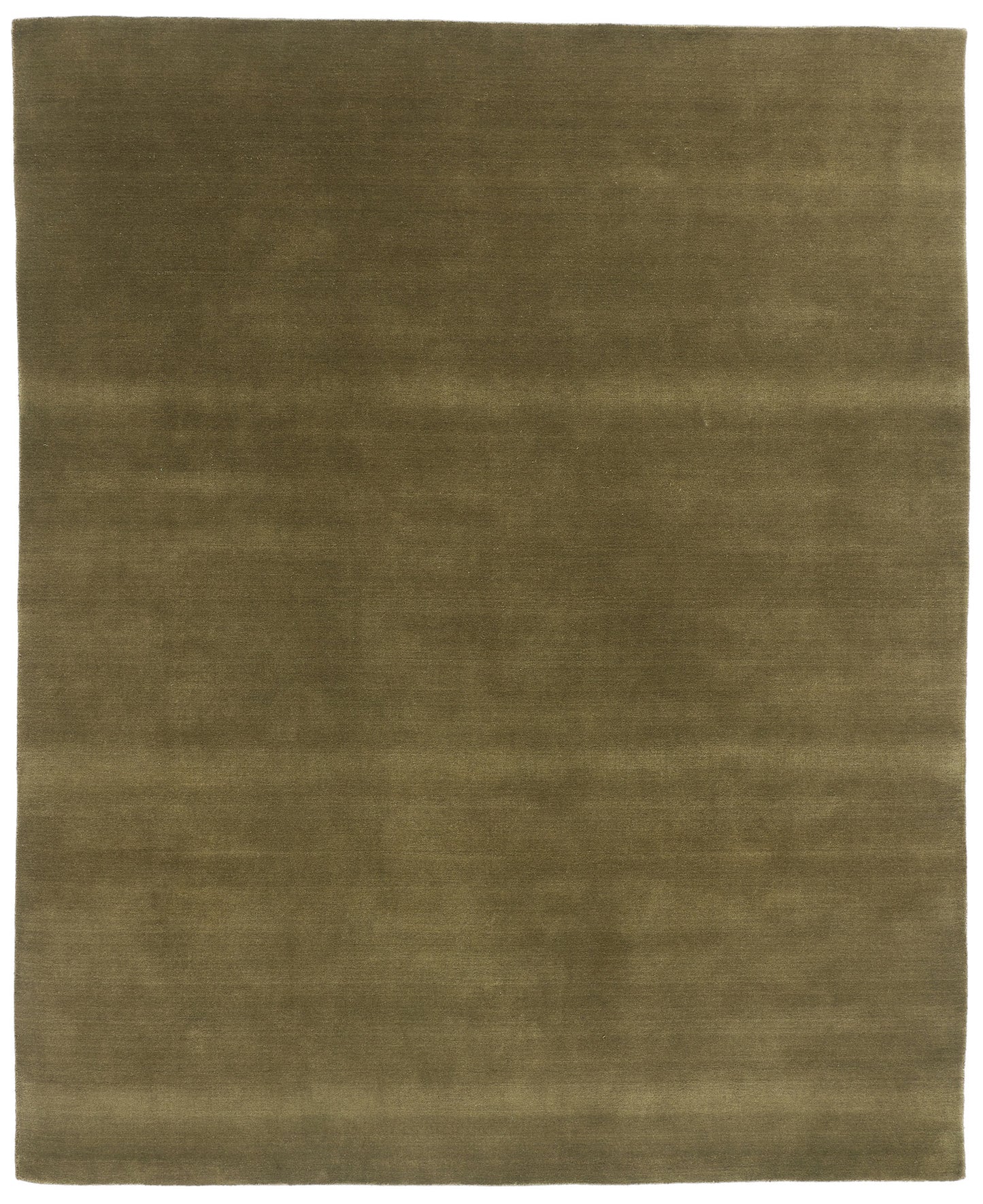 8 x 10 Solid Olive Green Modern Rug 31152