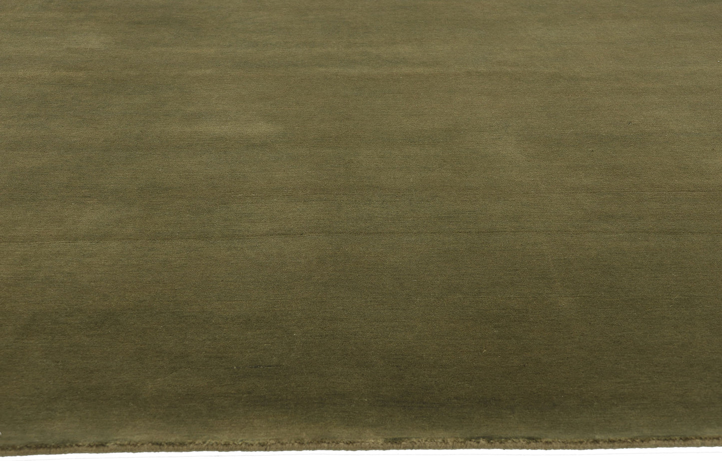 8 x 10 Solid Olive Green Modern Rug 31156