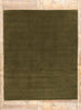 8 x 10 Solid Olive Green Modern Rug 31156
