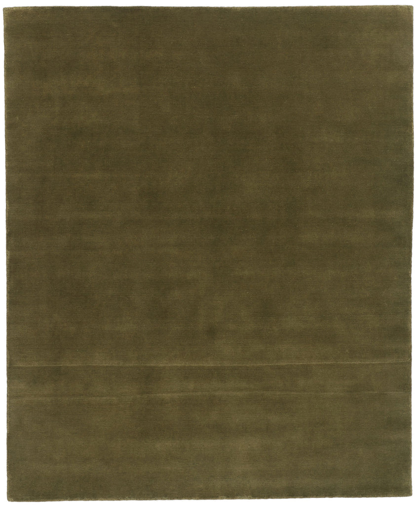 8 x 10 Solid Olive Green Modern Rug 31156