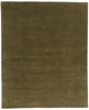 8 x 10 Solid Olive Green Modern Rug 31158