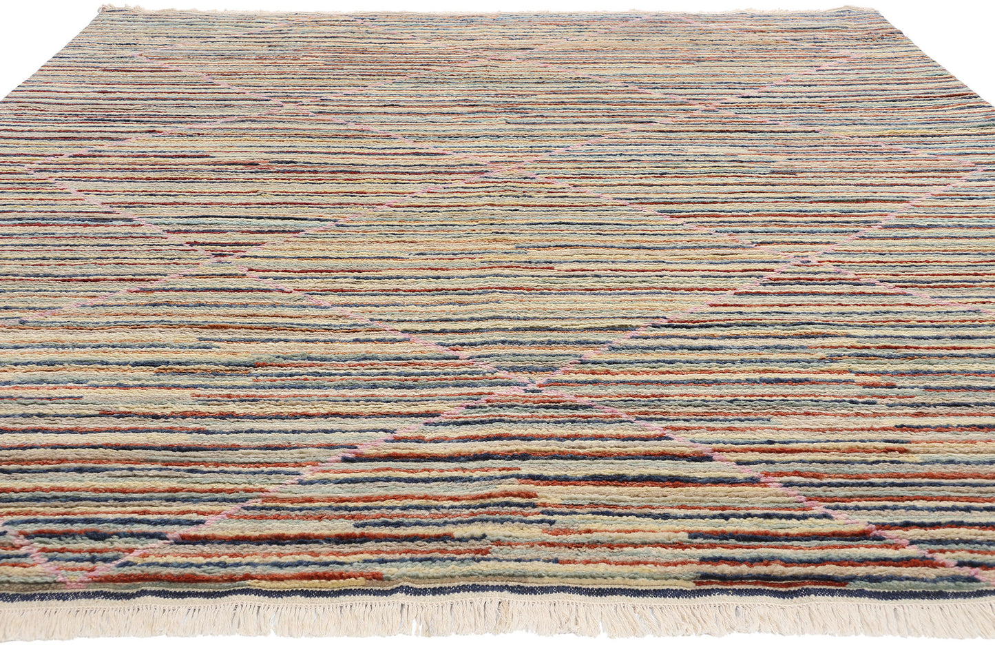 8 x 10 Striated Harmony Modern Boho Moroccan Rug 31225
