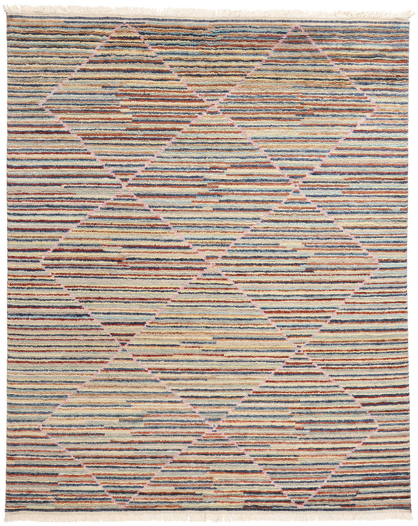 8 x 10 Striated Harmony Modern Boho Moroccan Rug 31225