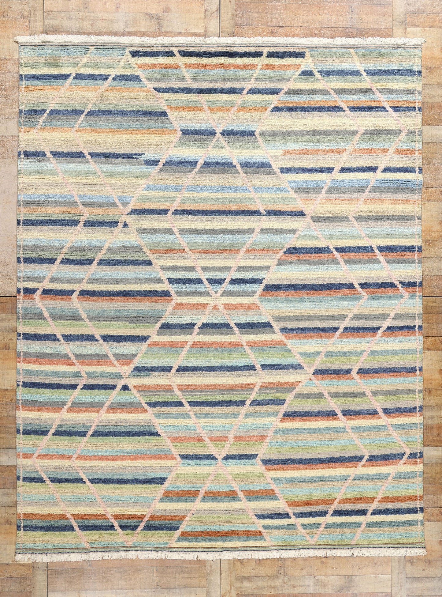 9 x 12 Prismatic Pathways Modern Moroccan Rug 31247
