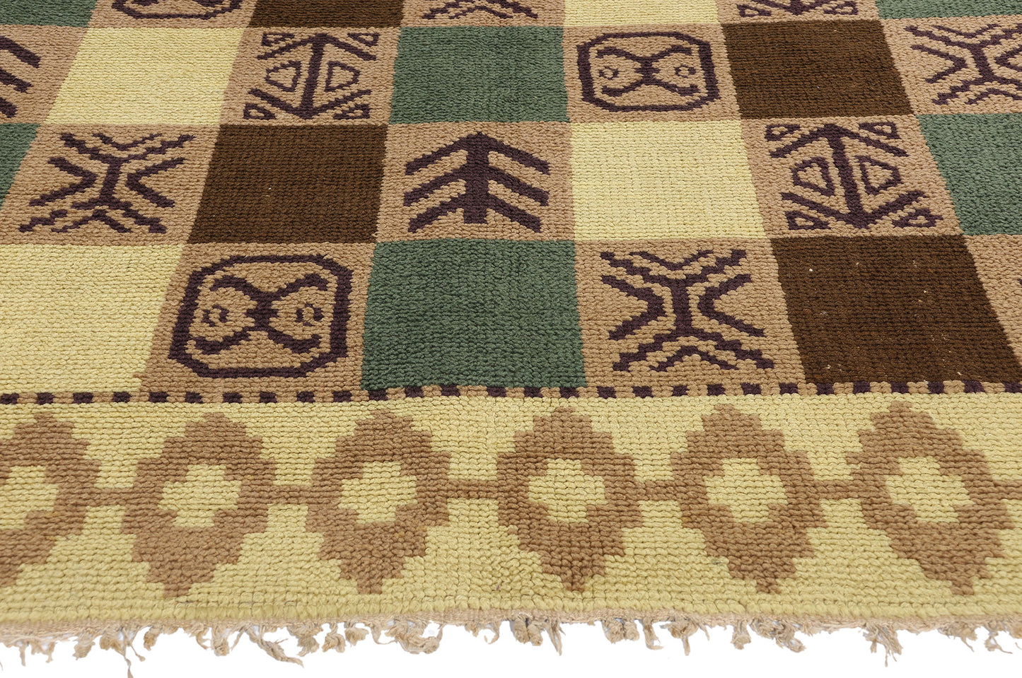 6 x 8 Vintage Swedish Scandinavian Flossa Rug 79050
