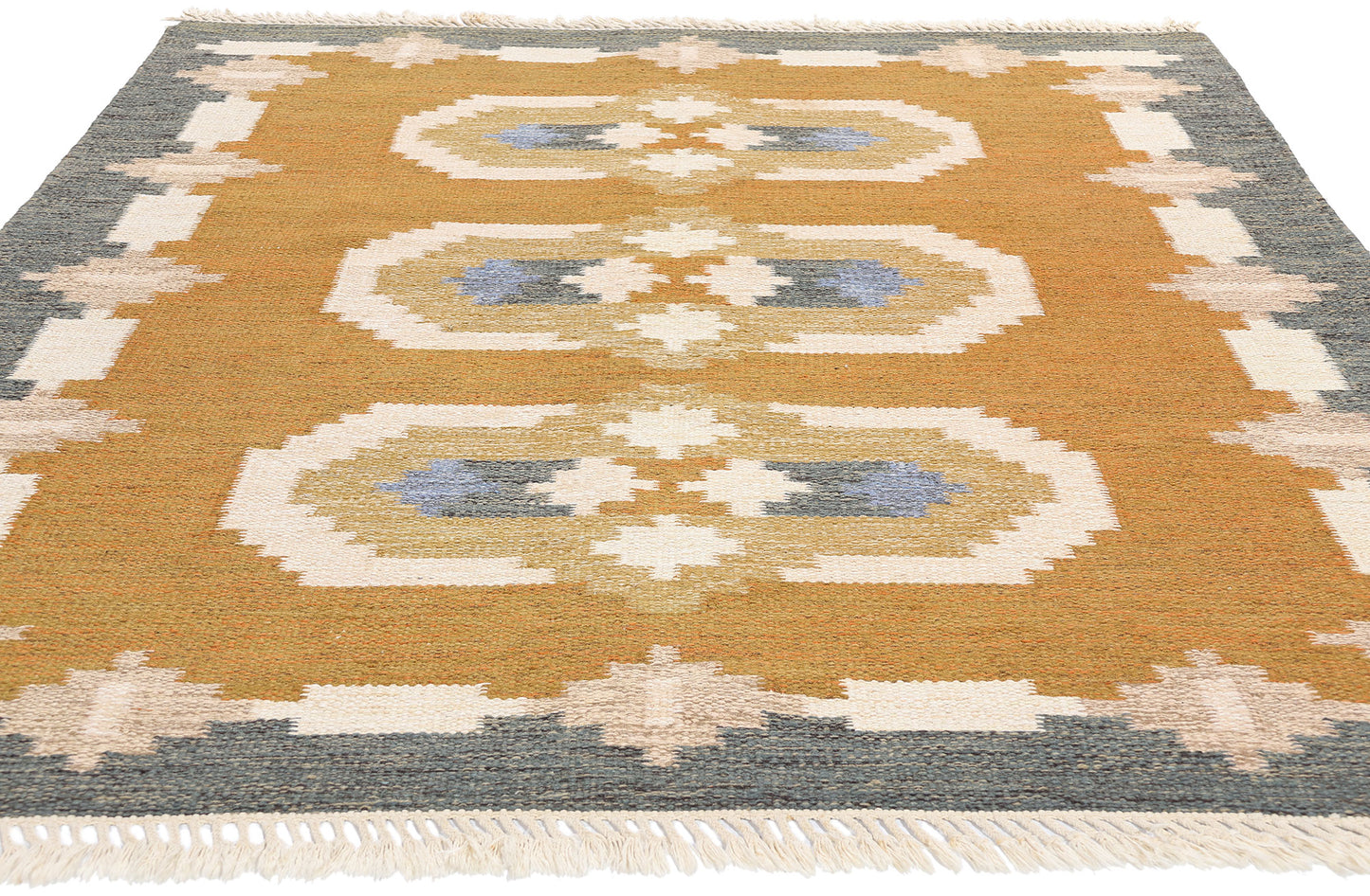 5 x 8 Vintage Swedish Scandinavian Rollakan Rug 79040