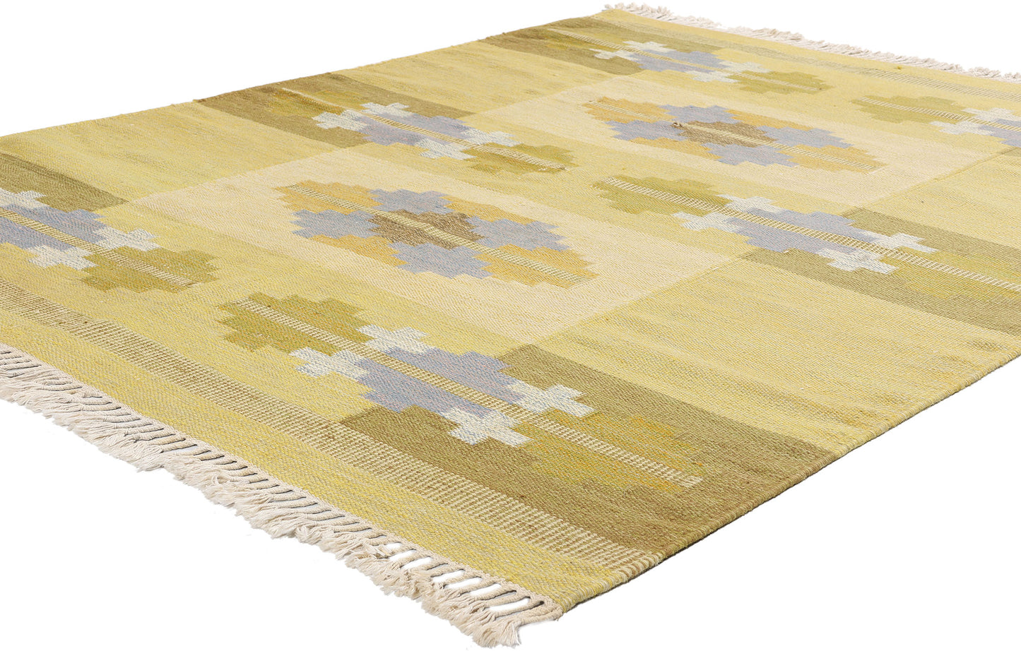 6 x 7 Vintage Swedish Rollakan Rug 79032