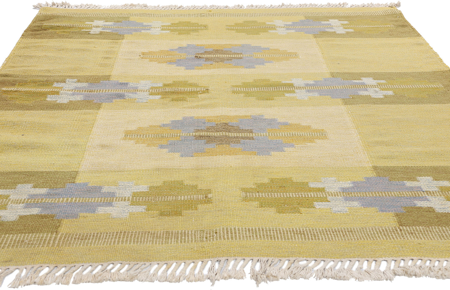 6 x 7 Vintage Swedish Rollakan Rug 79032