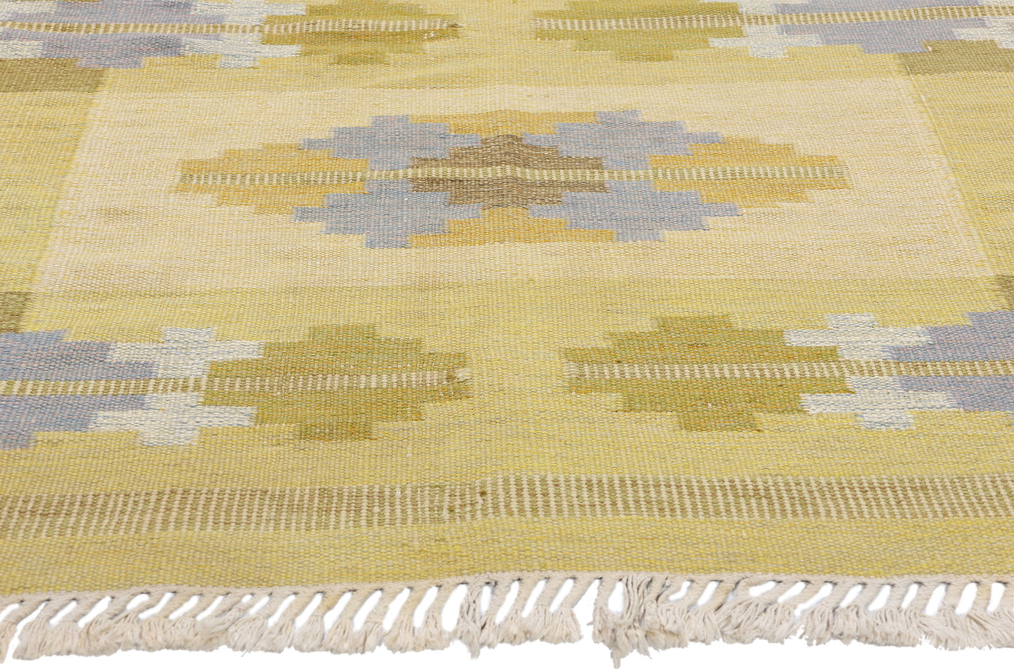 6 x 7 Vintage Swedish Rollakan Rug 79032