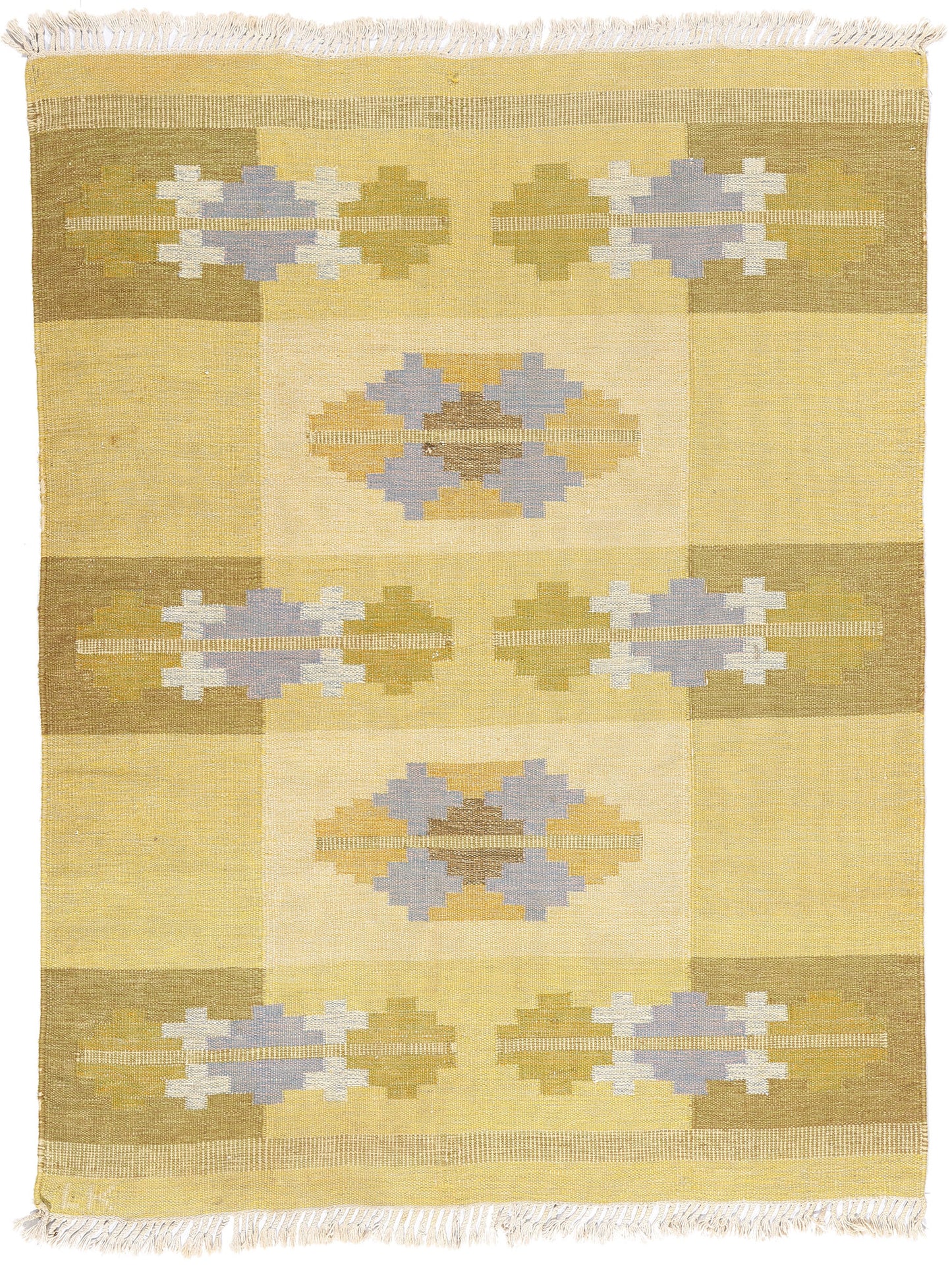 6 x 7 Vintage Swedish Rollakan Rug 79032