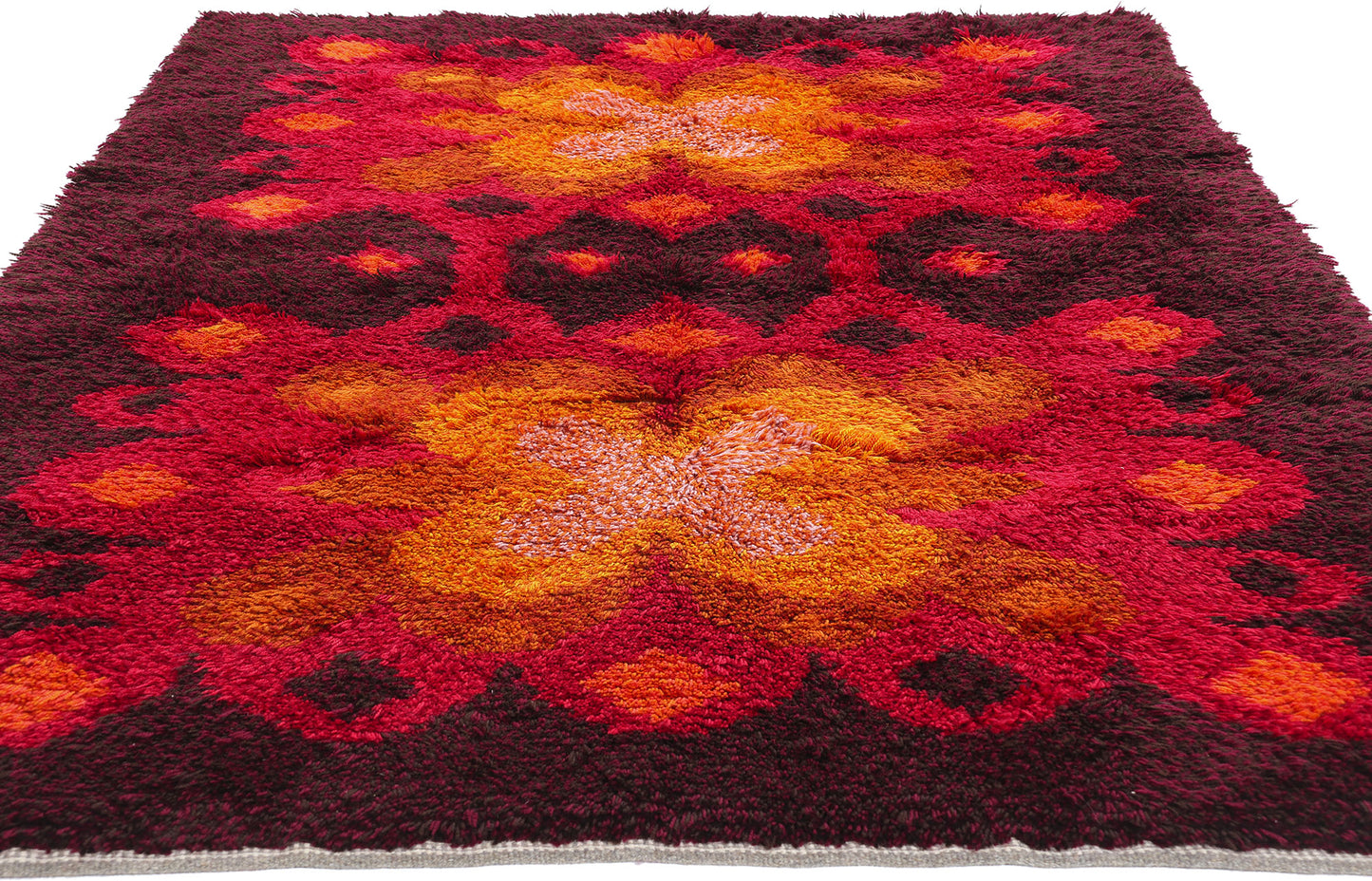 5 x 7 Vintage Swedish Scandinavian Rya Rug 79051