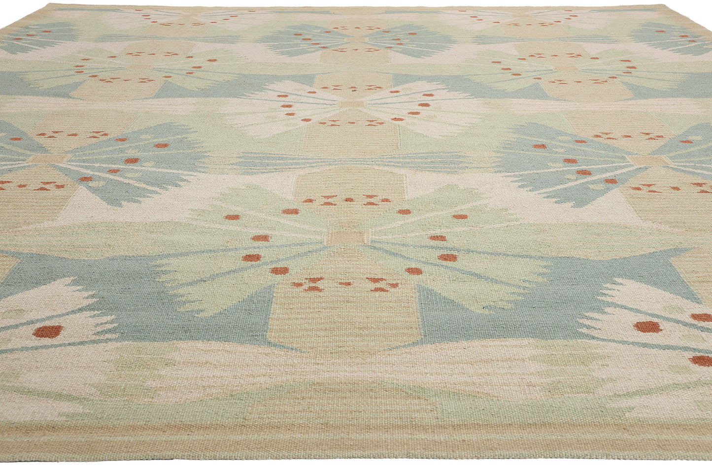 12 x 15 Scandinavian Modern Swedish Inspired Kilim Rug 31101
