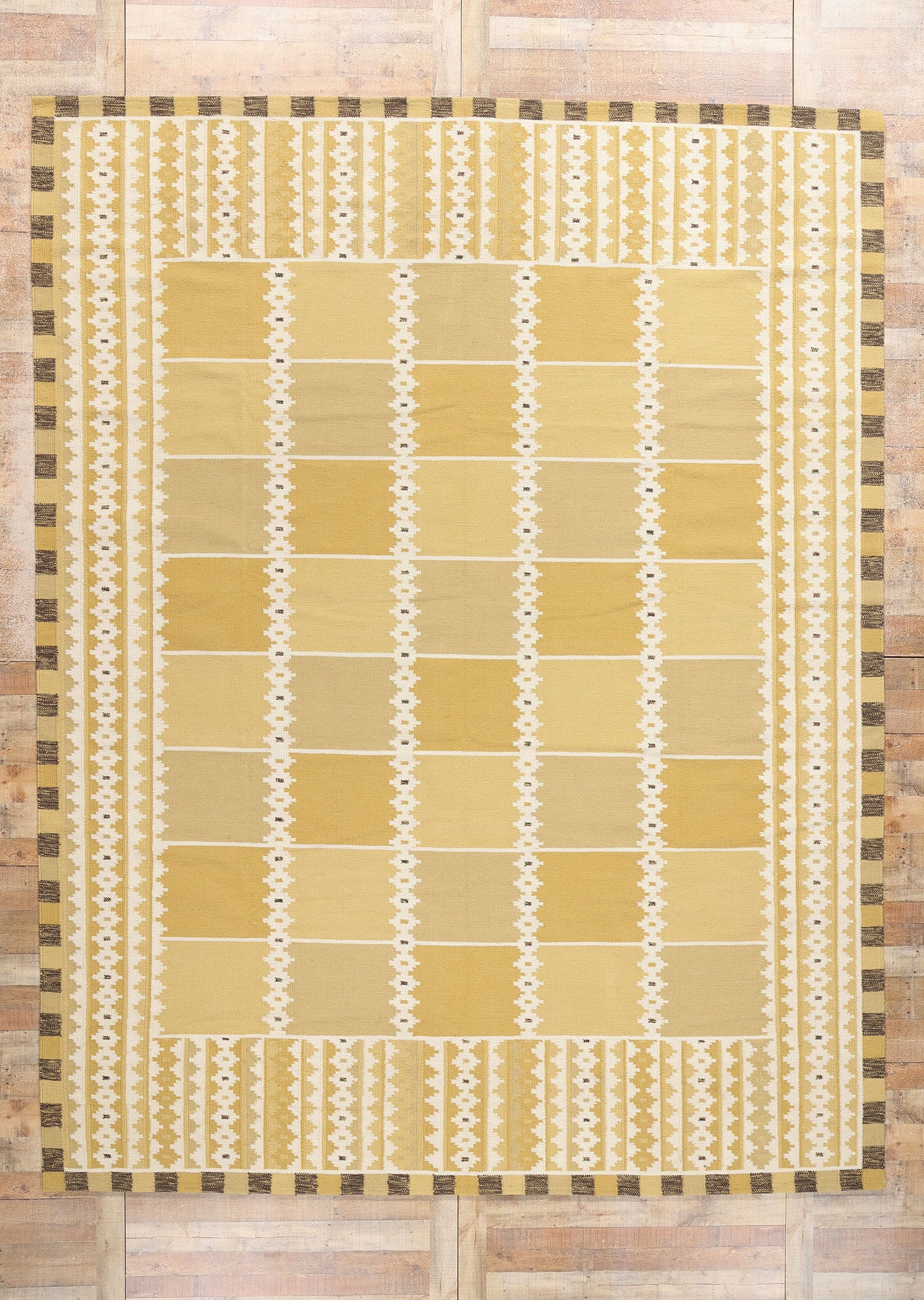 10 x 13 Scandinavian Modern Swedish Inspired Kilim Rug 31339