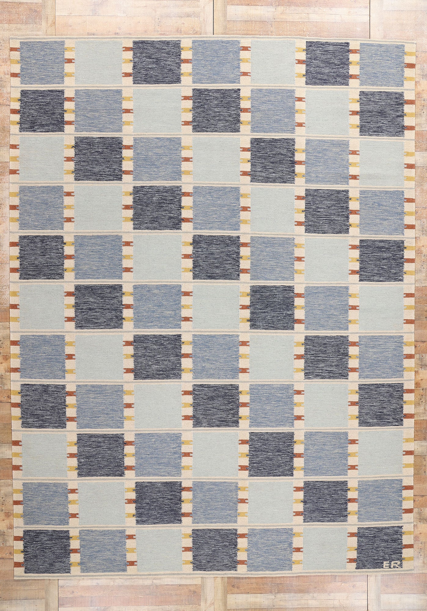10 x 14 Scandinavian Modern Swedish Inspired Kilim Rug 31121