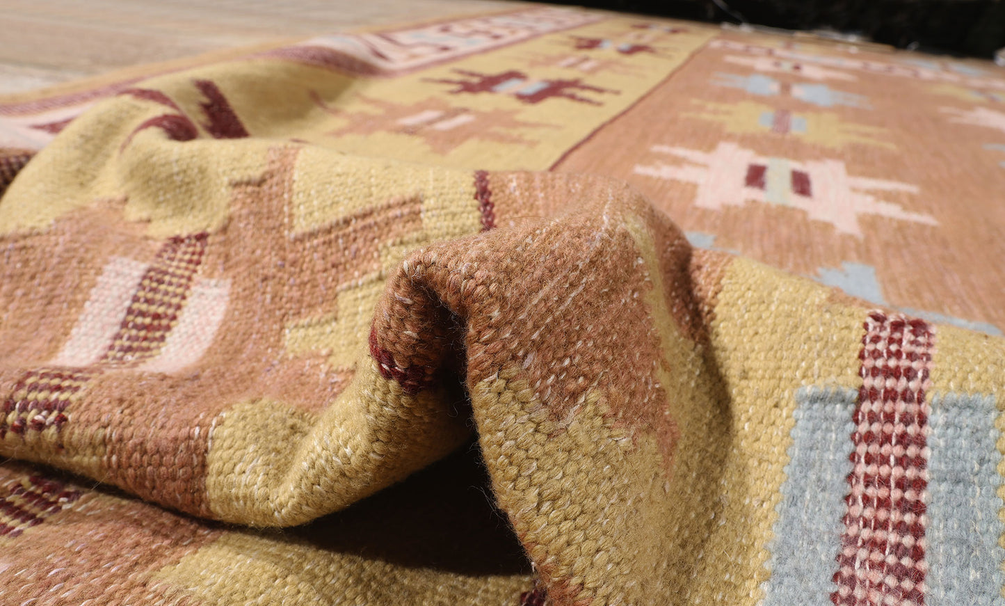 12 x 18 Scandinavian Modern Swedish Inspired Kilim Rug 31347