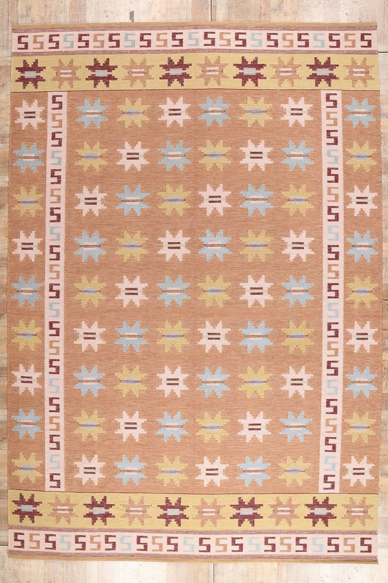 12 x 18 Scandinavian Modern Swedish Inspired Kilim Rug 31347