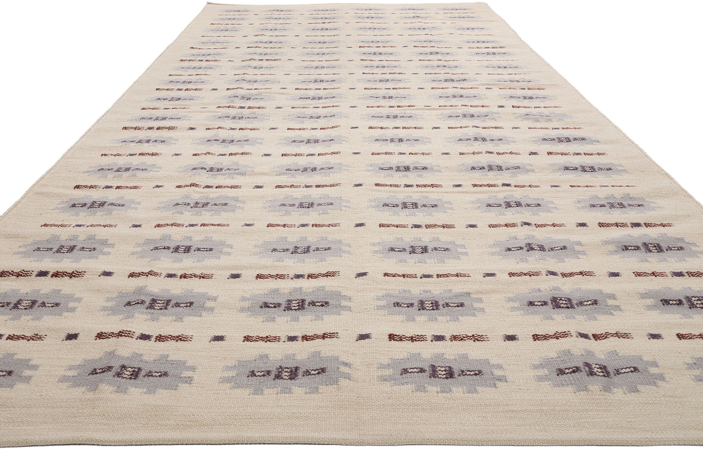 7 x 17 Scandinavian Modern Swedish Inspired Kilim Rug 31342