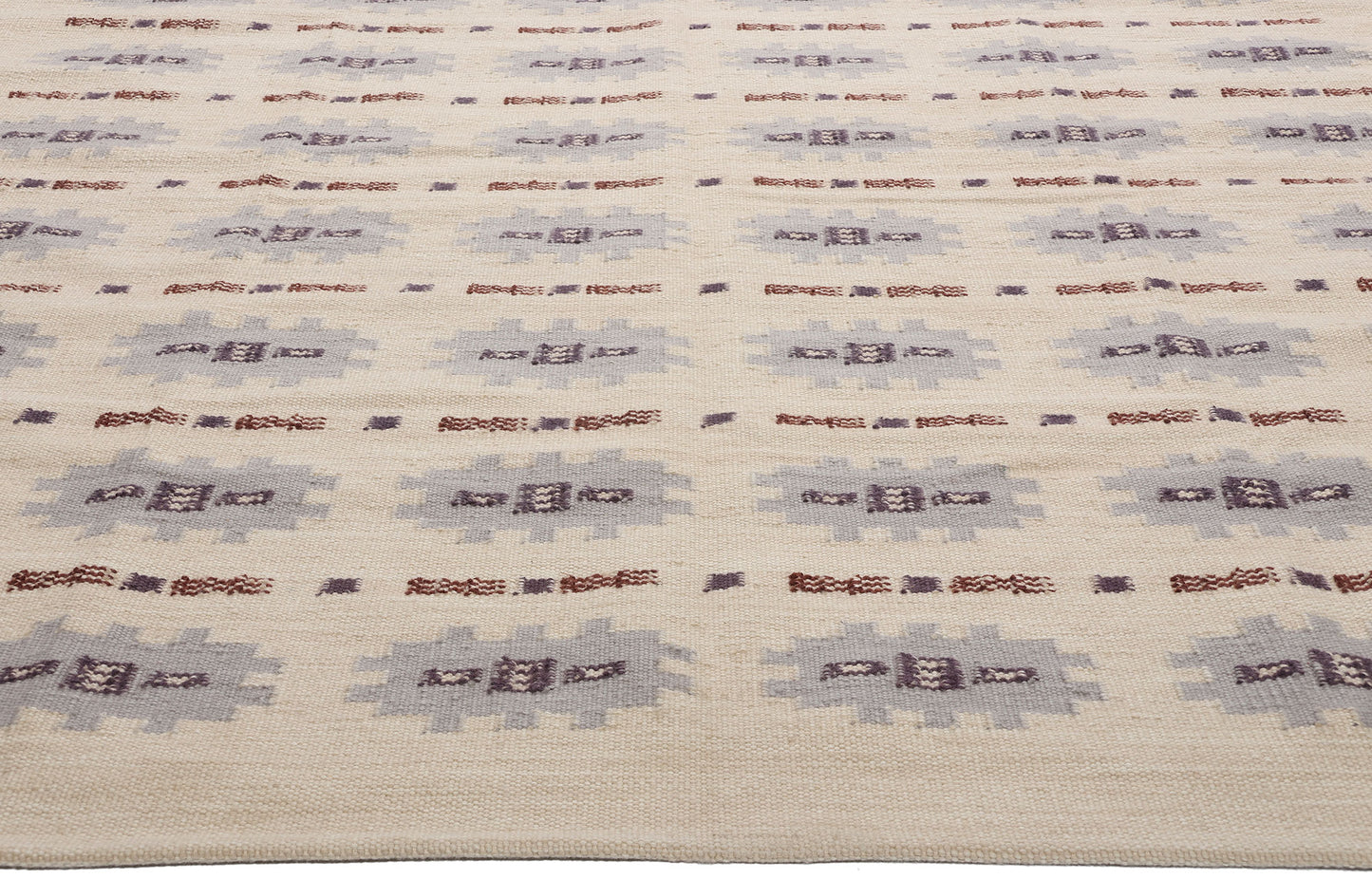 7 x 17 Scandinavian Modern Swedish Inspired Kilim Rug 31342