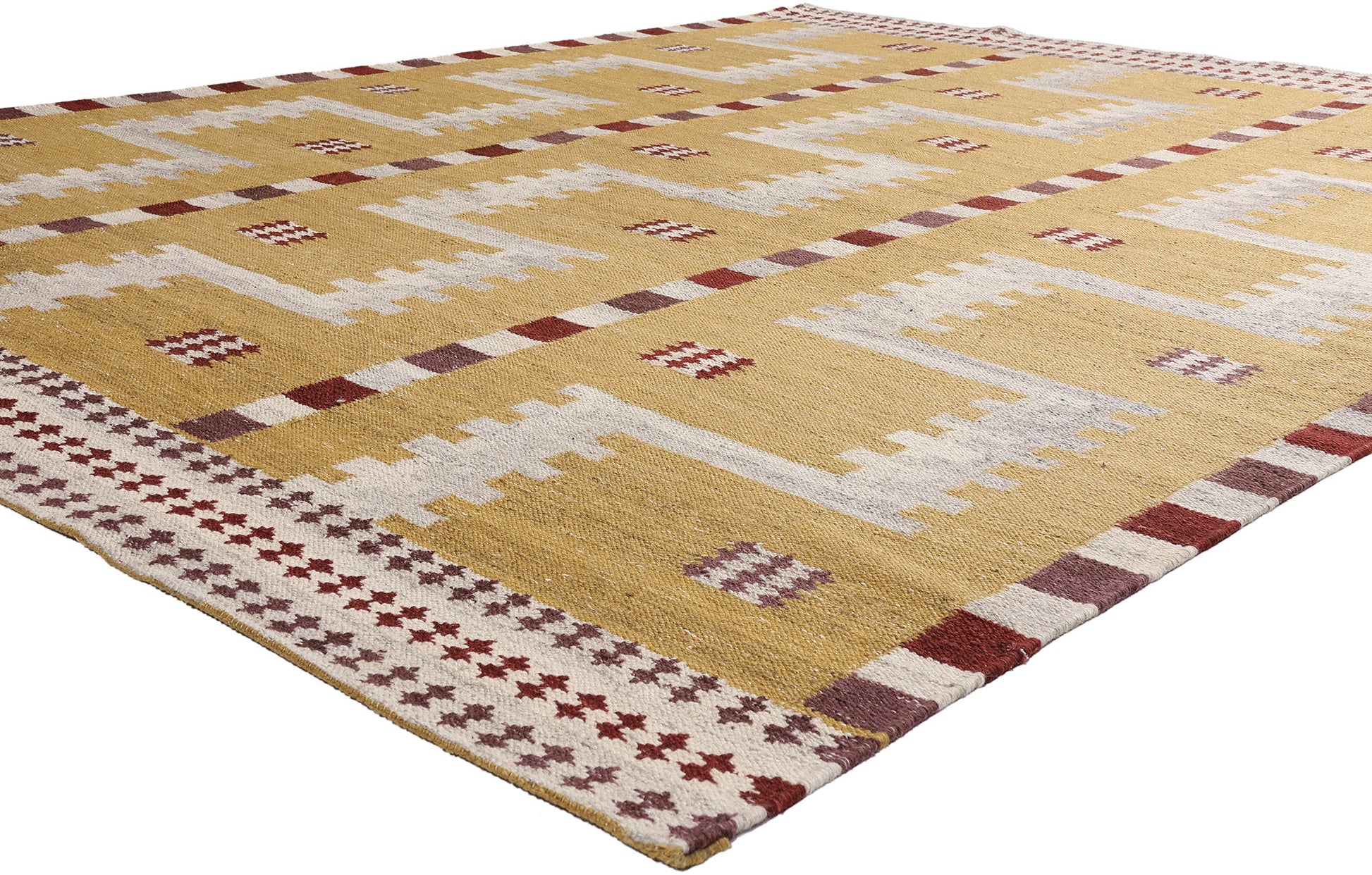 9 x 12 Scandinavian Modern Swedish Inspired Kilim Rug 30674