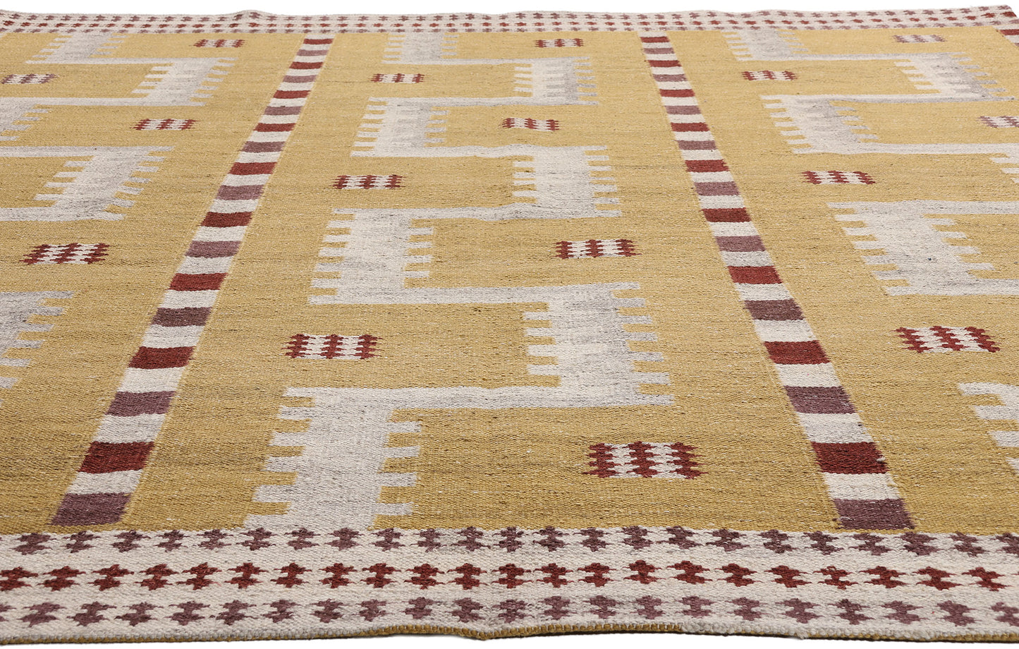 9 x 12 Scandinavian Modern Swedish Inspired Kilim Rug 30674