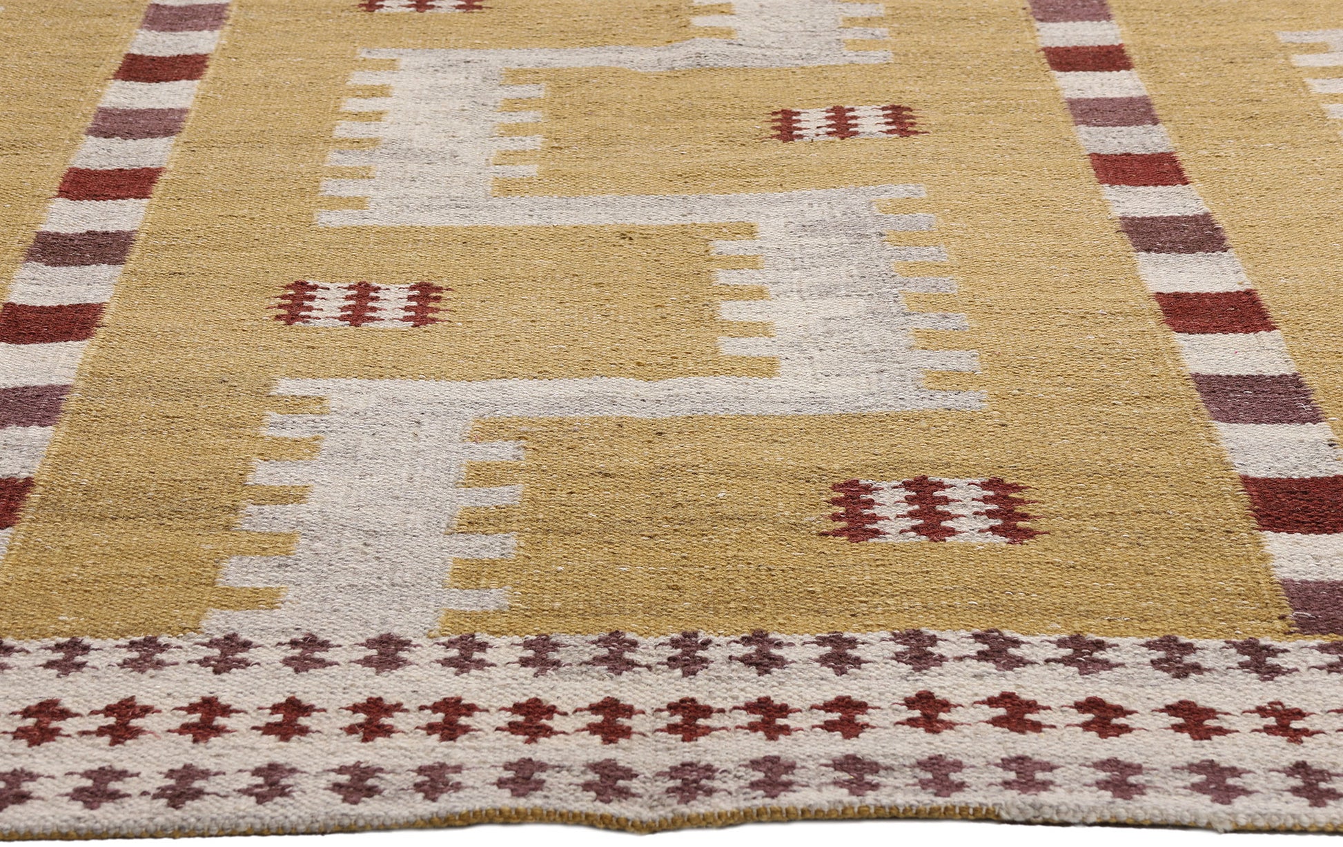 9 x 12 Scandinavian Modern Swedish Inspired Kilim Rug 30674