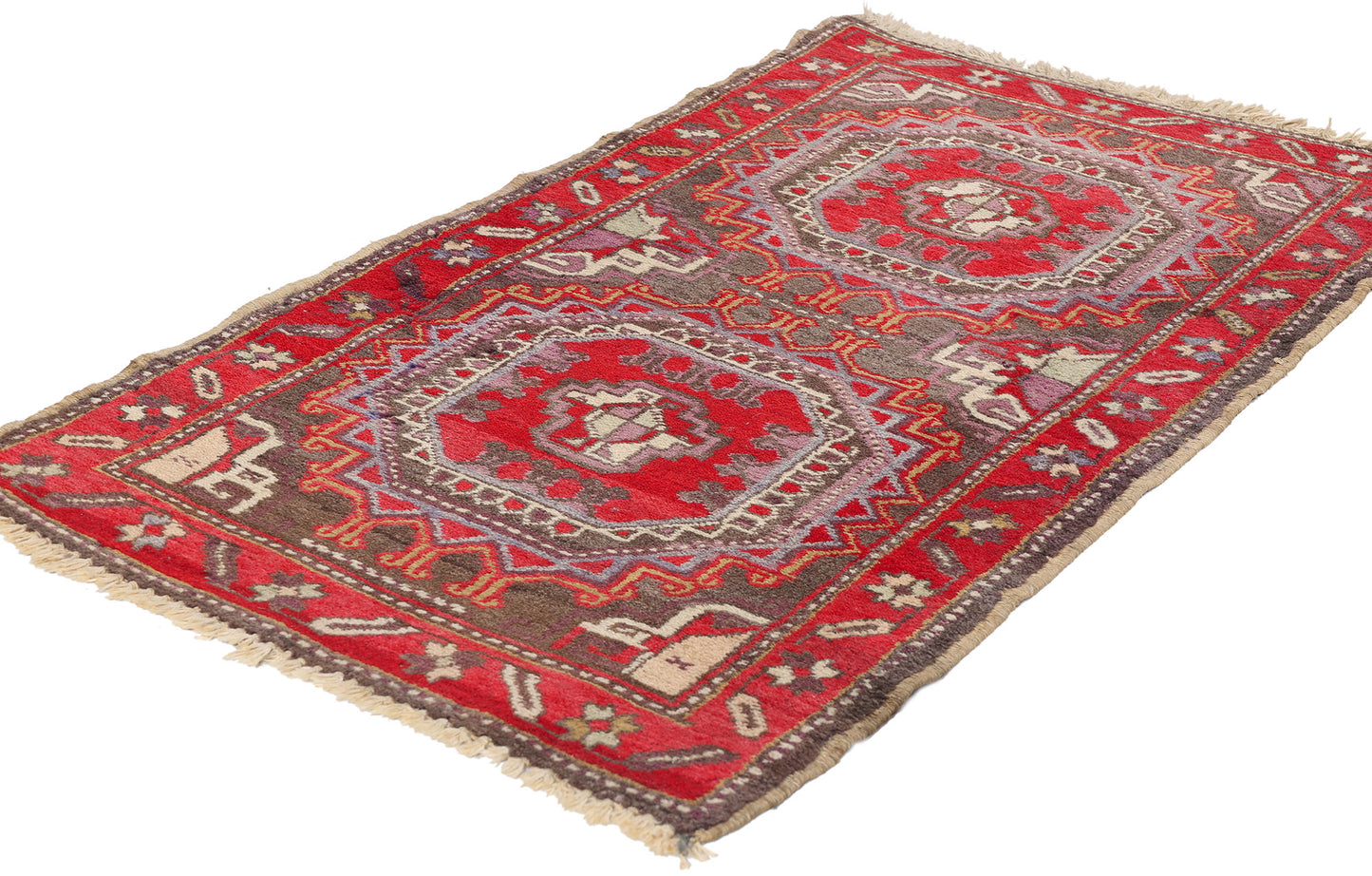 2 x 4 Vintage Turkish Bergama Rug 79178