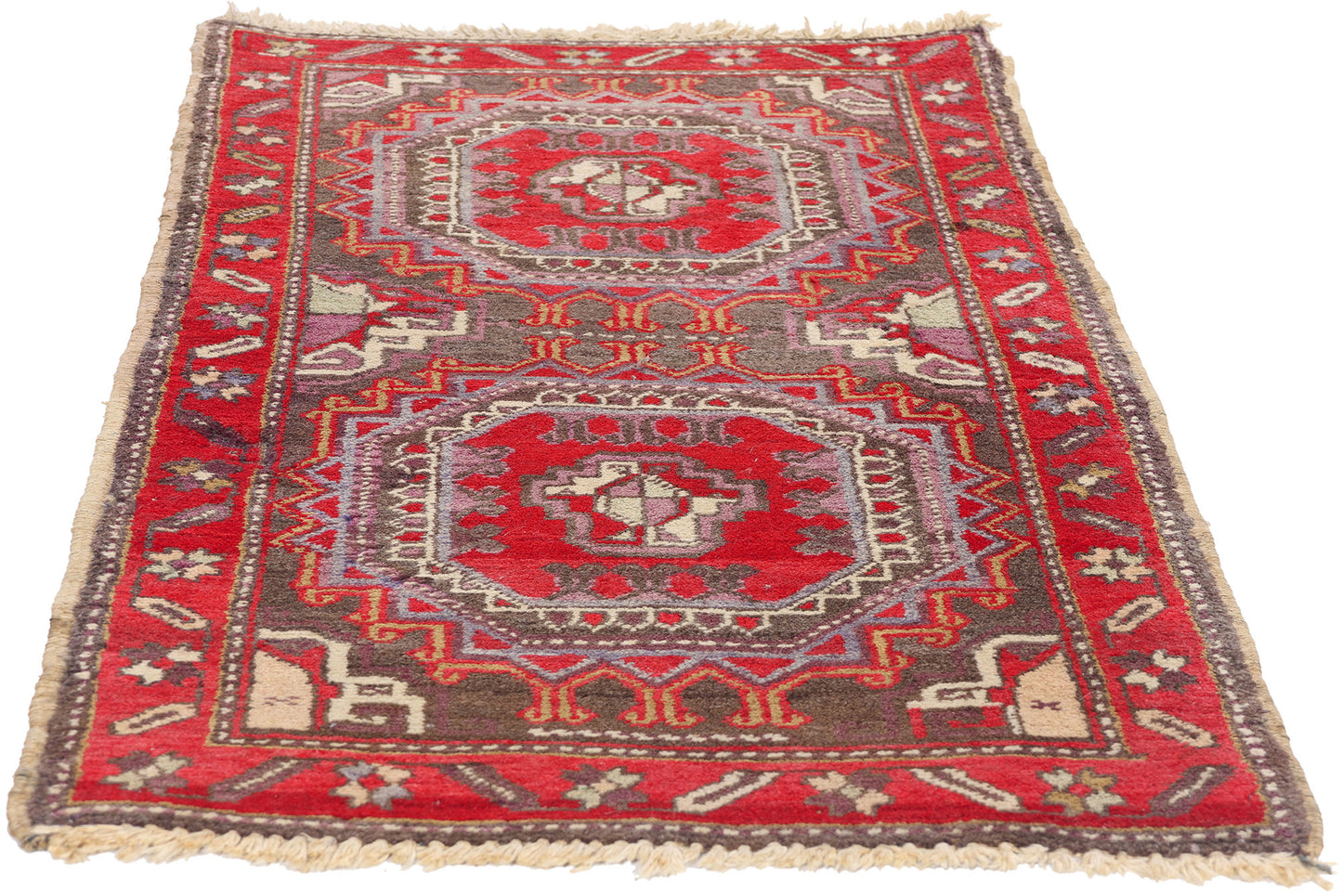 2 x 4 Vintage Turkish Bergama Rug 79178