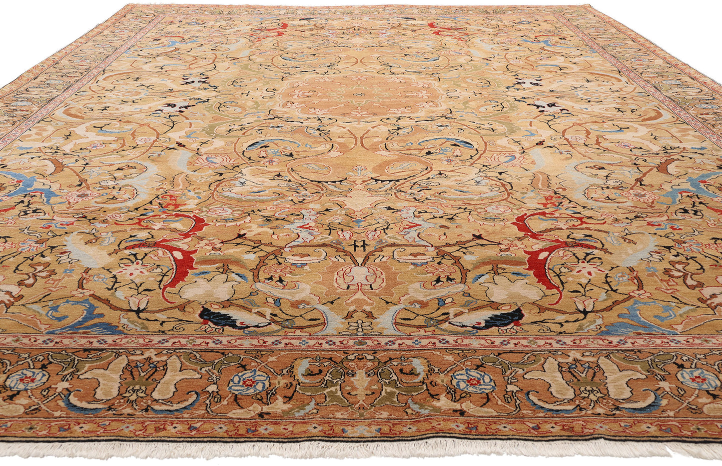 11 x 15 Vintage Persian Tabriz Rug 79014