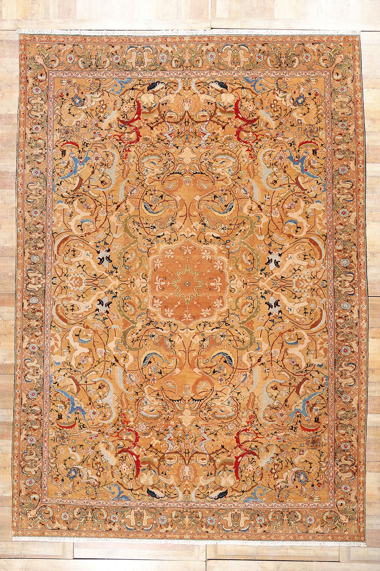11 x 15 Vintage Persian Tabriz Rug 79014