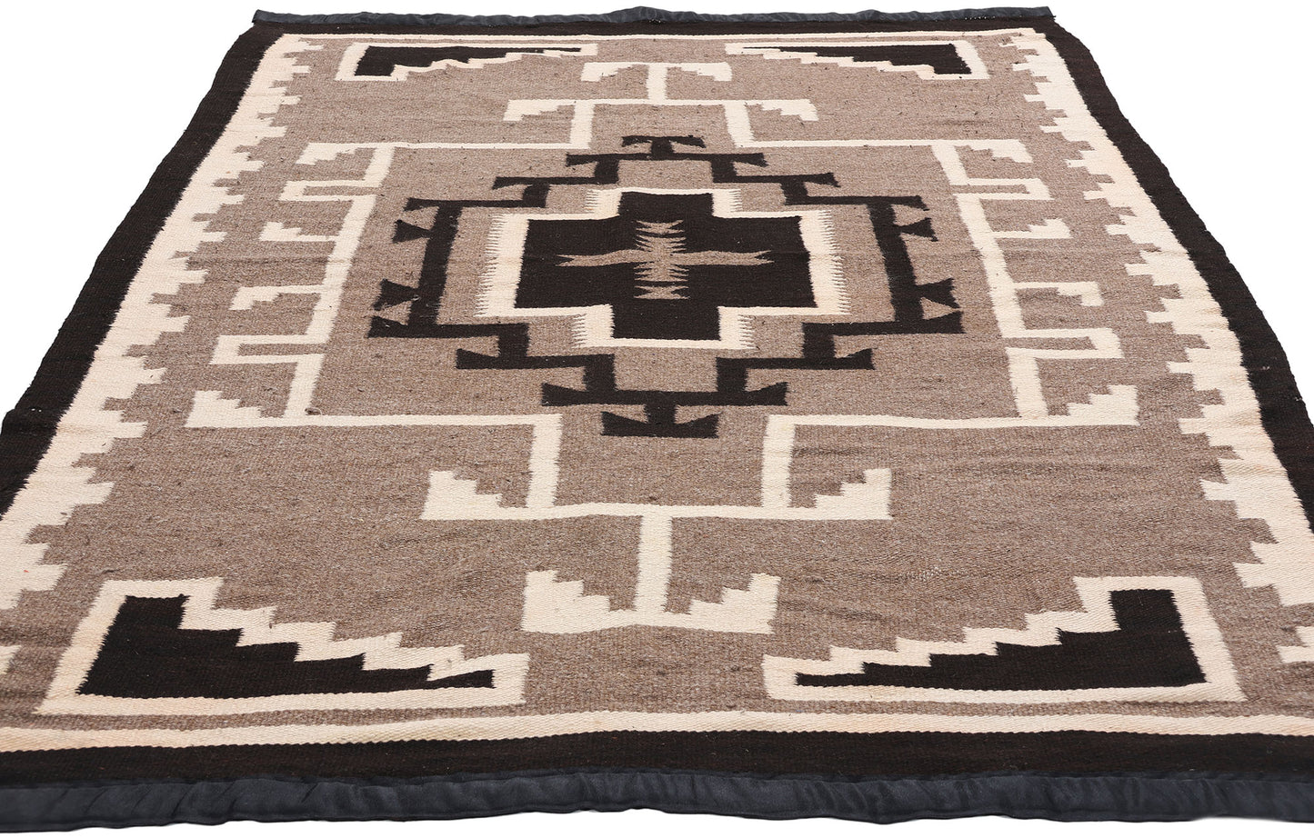 4 x 7 Antique Two Grey Hills Navajo Rug 79135
