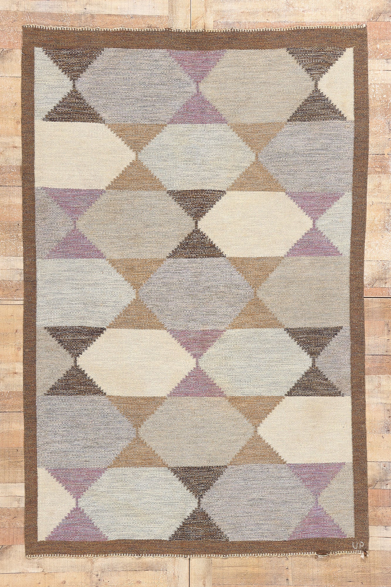 5 x 8 Ulla Parkdal Vintage Swedish Rollakan Rug 79058