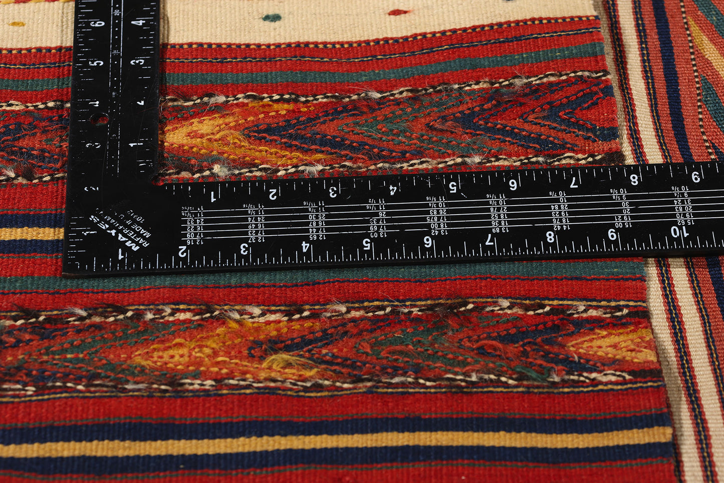 3 x 12 Antique Uzbekistan Tatari Safid Kilim Rug 78949