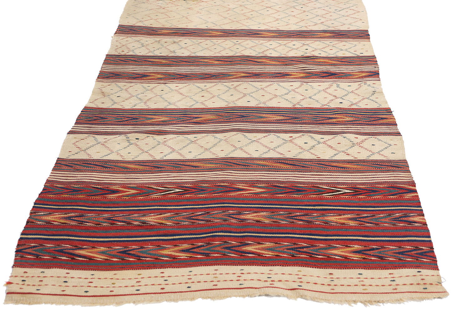 3 x 12 Antique Uzbekistan Tatari Safid Kilim Rug 78949