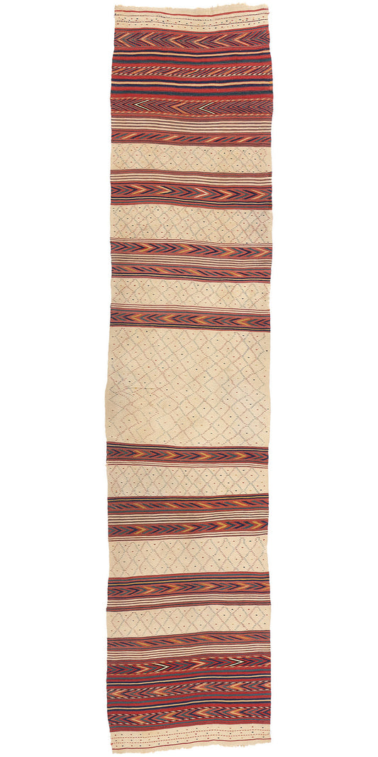 3 x 12 Antique Uzbekistan Tatari Safid Kilim Rug 78949