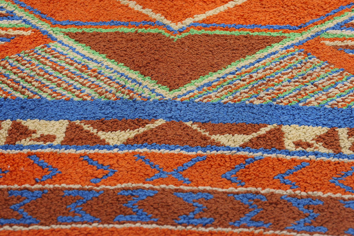 4 x 5 Vintage Southwest Sunrise American Hooked Rug 79015