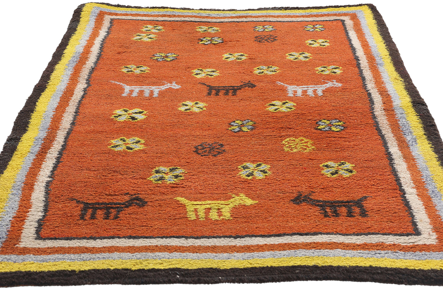 3 x 5 Vintage Tikdift Moroccan Rug 79187