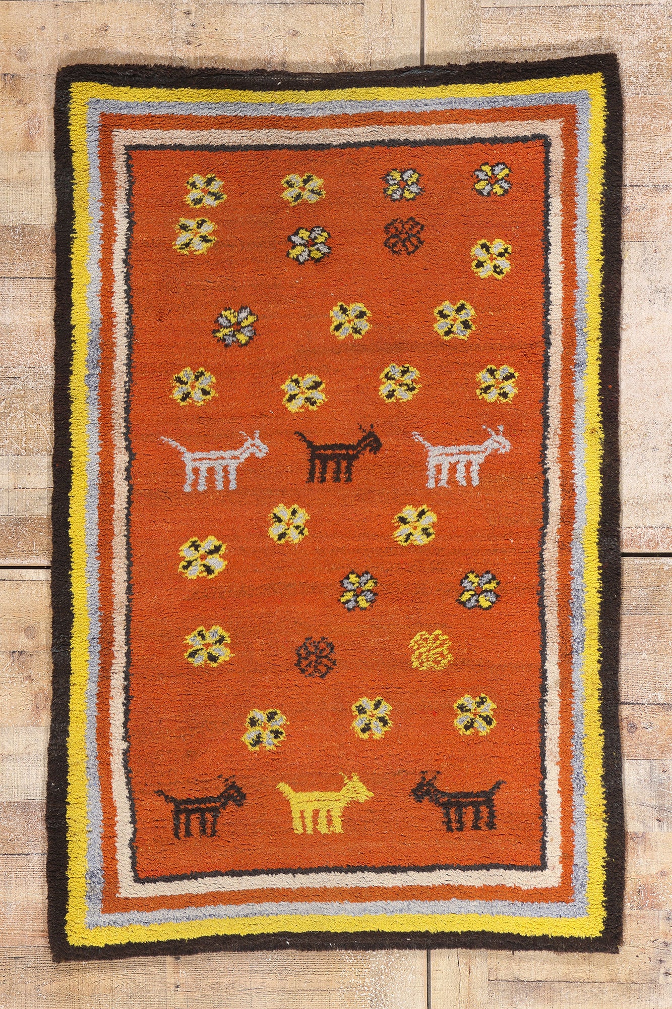 3 x 5 Vintage Tikdift Moroccan Rug 79187