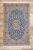 4 x 6 Vintage Blue Persian Nain Rug 79139